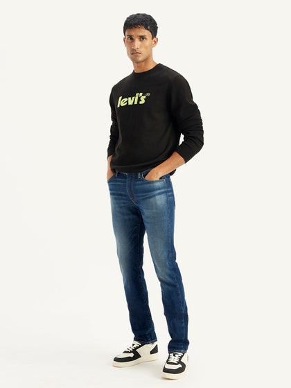 Men's 511 Navy Blue Slim Fit Mid Rise Jeans