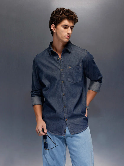 Men's Slim Fit Denim Shirt | Blue