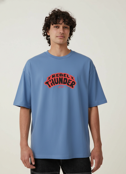 Men Oversized Cotton Printed T-Shirt