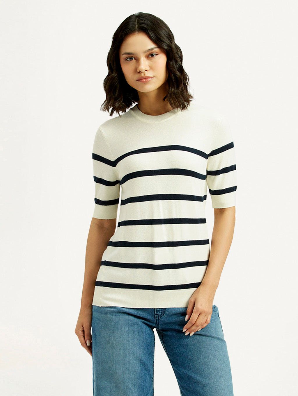 Women's Striped Crew Neck T-shirt