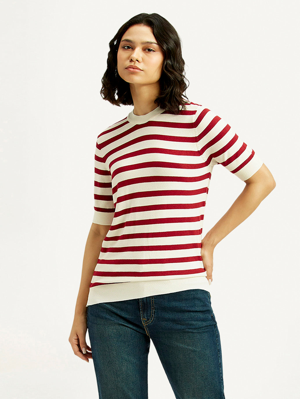 Women's Striped Crew Neck T-shirt