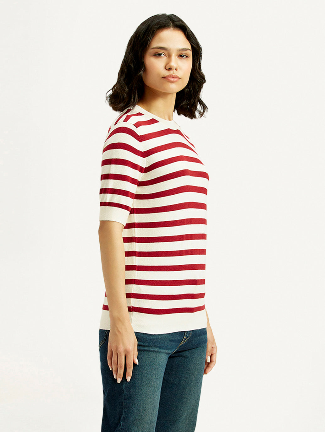 Women's Striped Crew Neck T-shirt