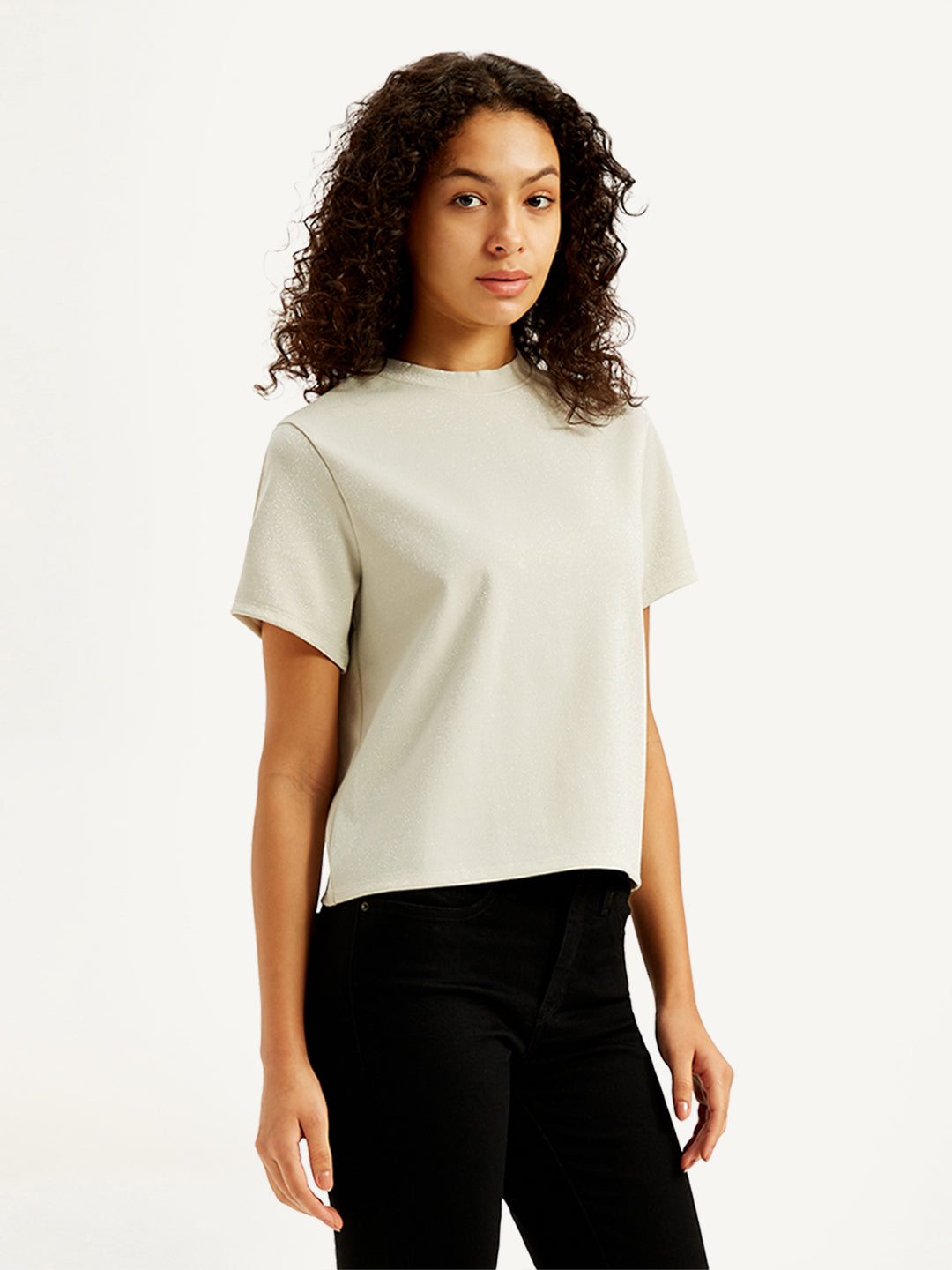 Women's Solid Regular Fit T-Shirt