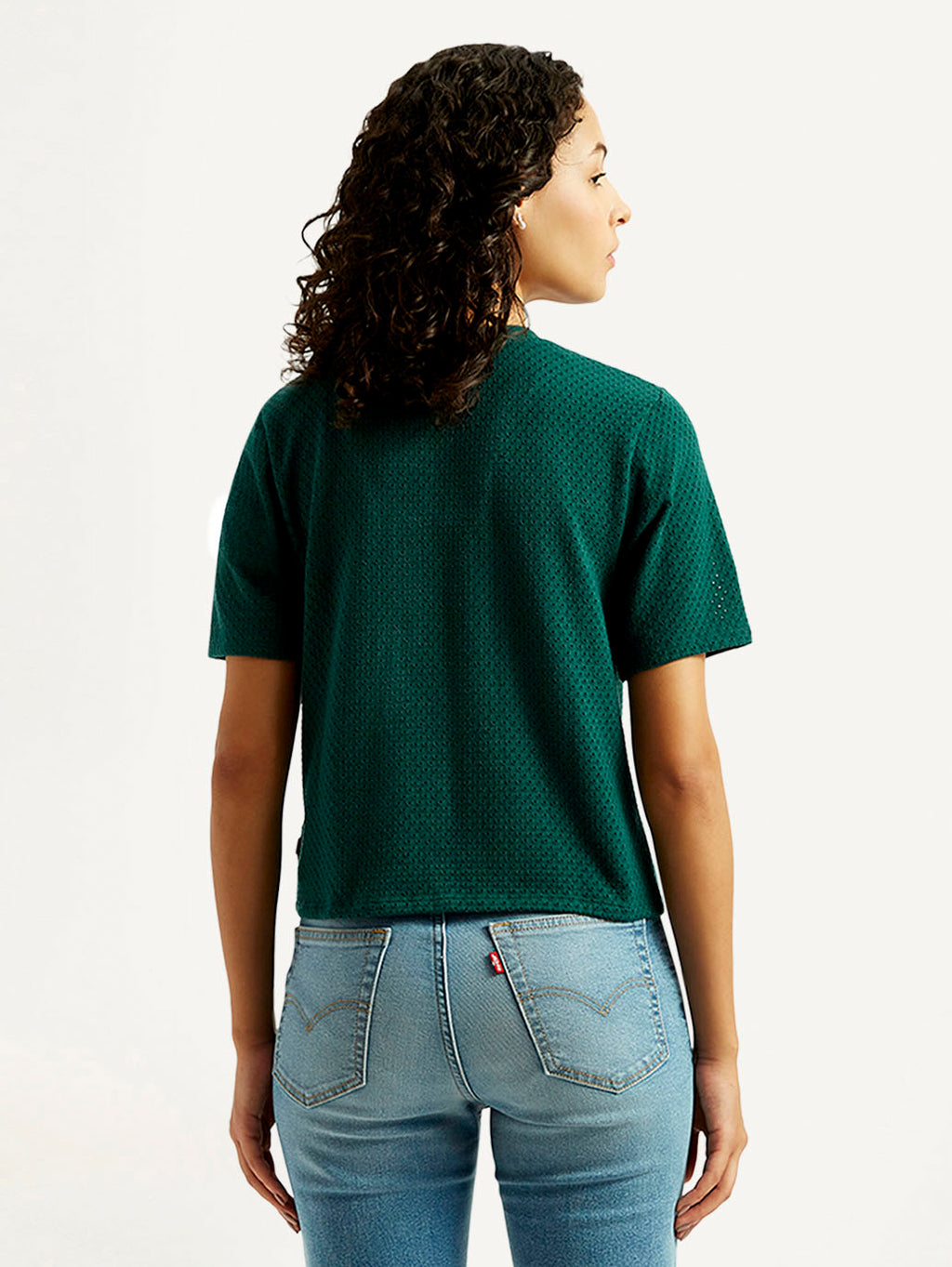 Women's Textured Crew Neck T-shirt