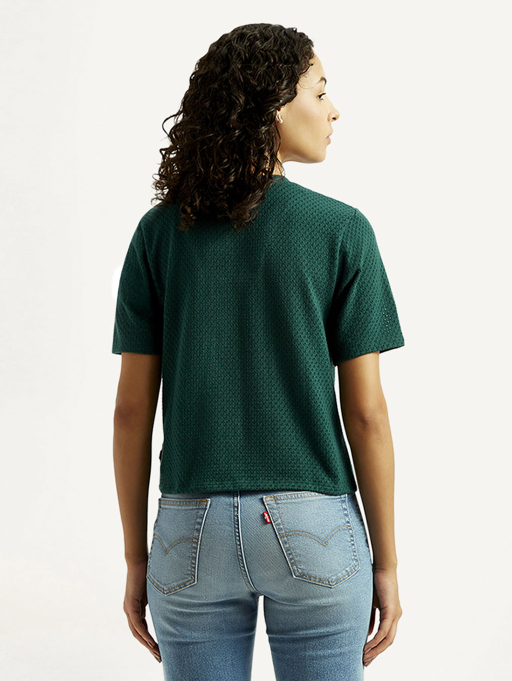 Women's Textured Crew Neck T-shirt