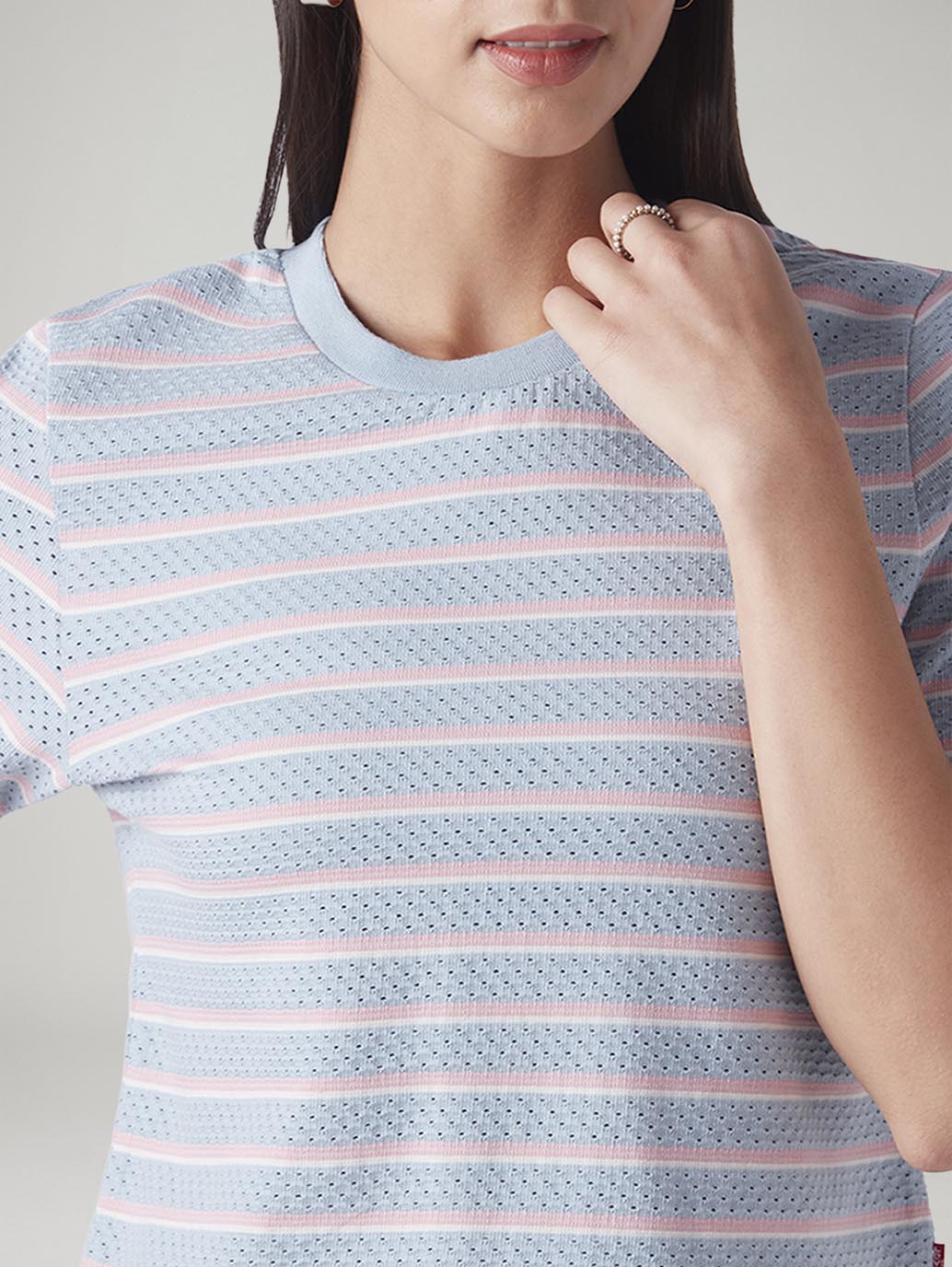 Women's Striped Regular Fit T-Shirt