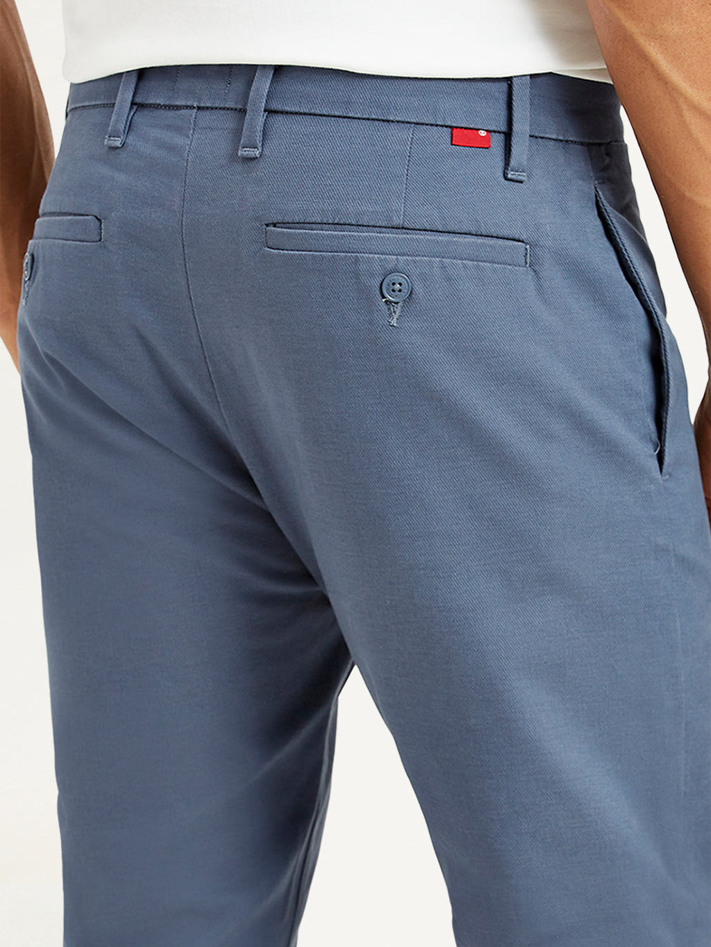 Men's Blue Tapered Chino Trousers