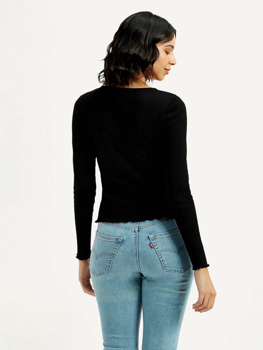 Women's Textured Slim Fit Ribbed Top