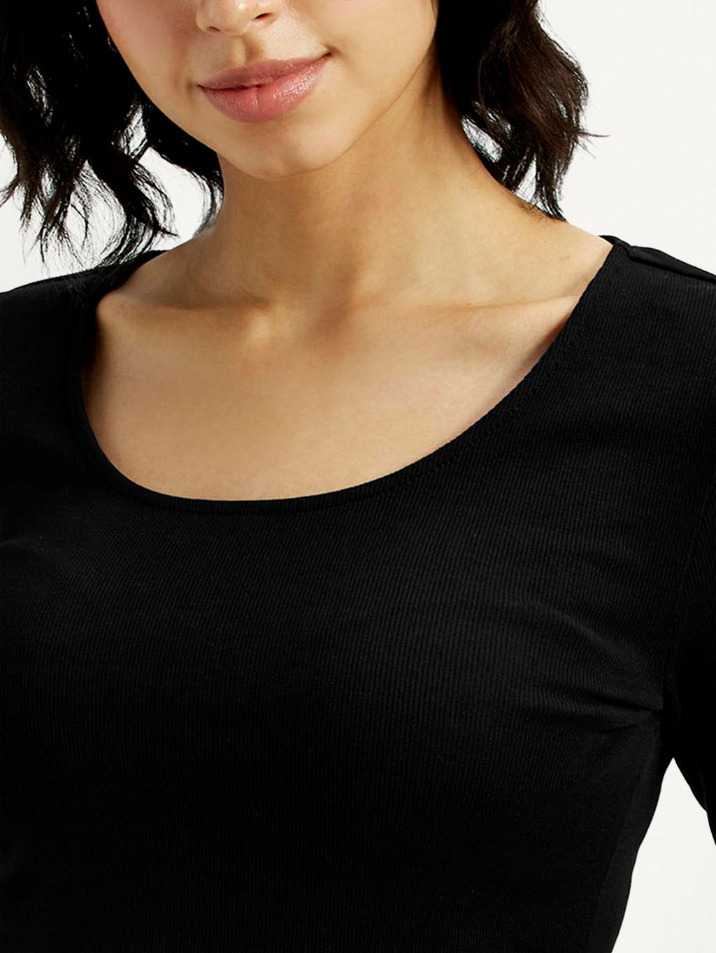 Women's Textured Slim Fit Ribbed Top