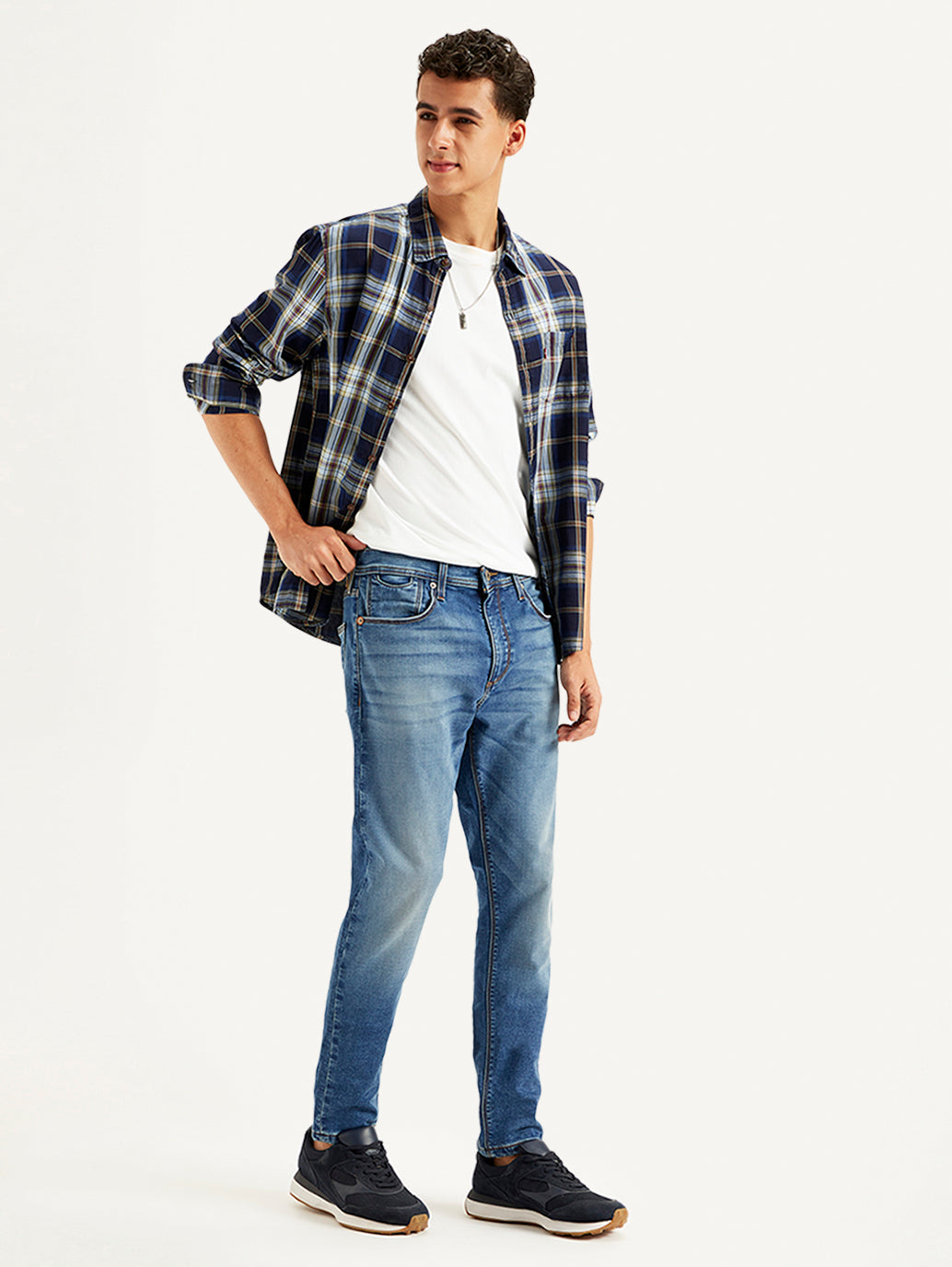 Men's 512 Blue Slim Tapered Fit Mid Rise Jeans