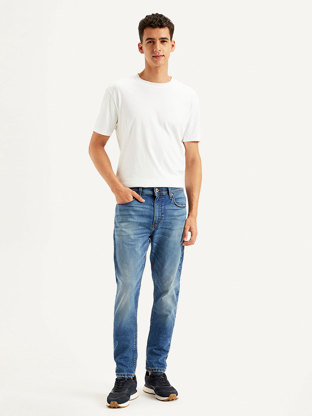 Men's 512 Blue Slim Tapered Fit Mid Rise Jeans