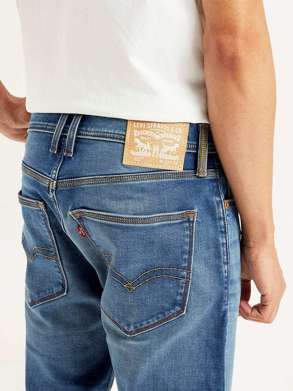 Men's 512 Blue Slim Tapered Fit Mid Rise Jeans