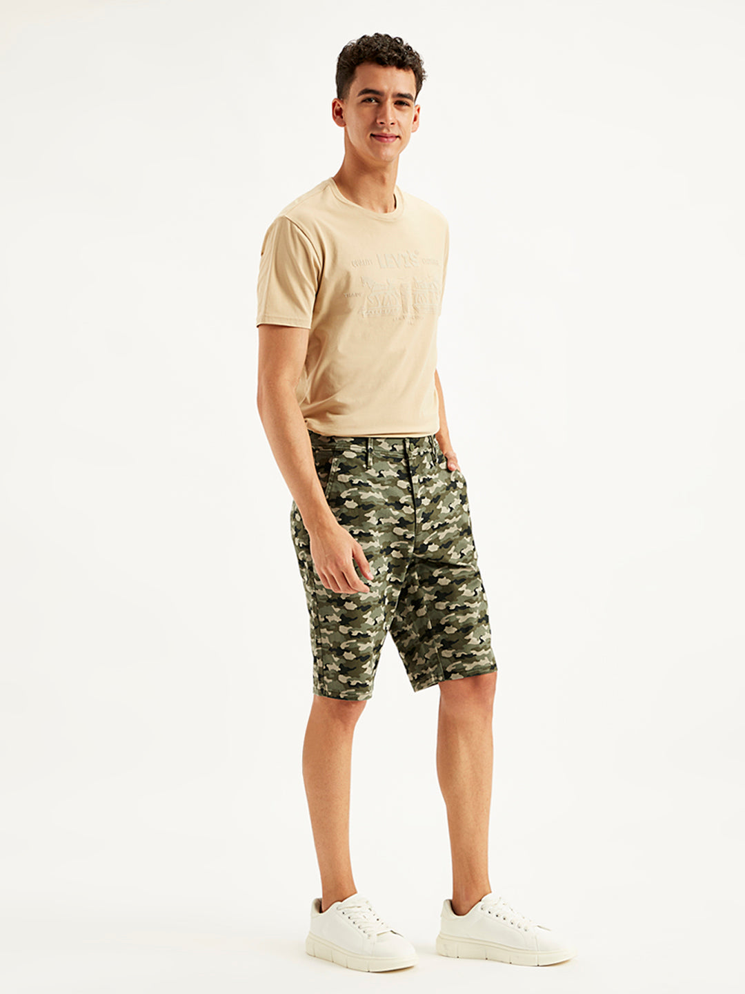 Men's Olive Tapered Chino Shorts