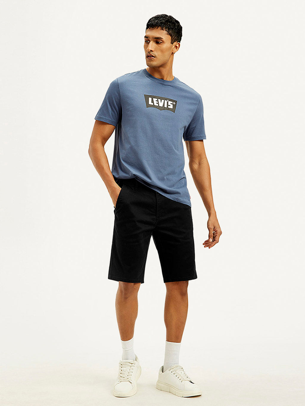 Men's Black Tapered Shorts