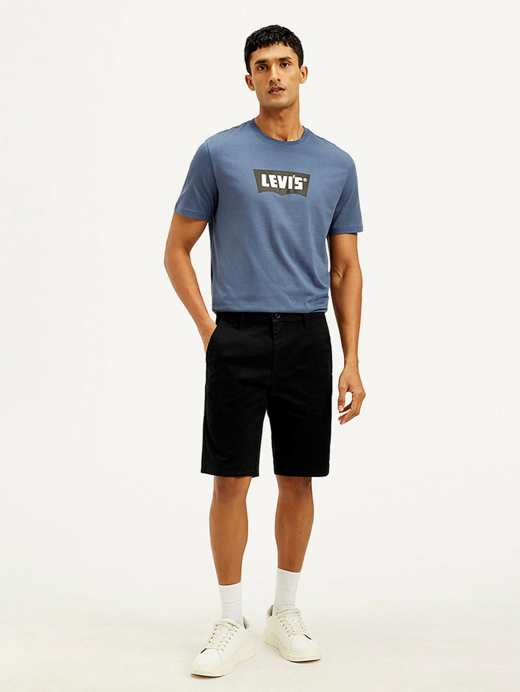 Men's Black Tapered Shorts