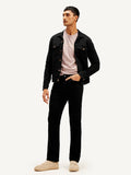 Men's 505 Black Straight Fit Mid Rise Jeans