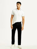 Men's 505 Black Straight Fit Mid Rise Jeans