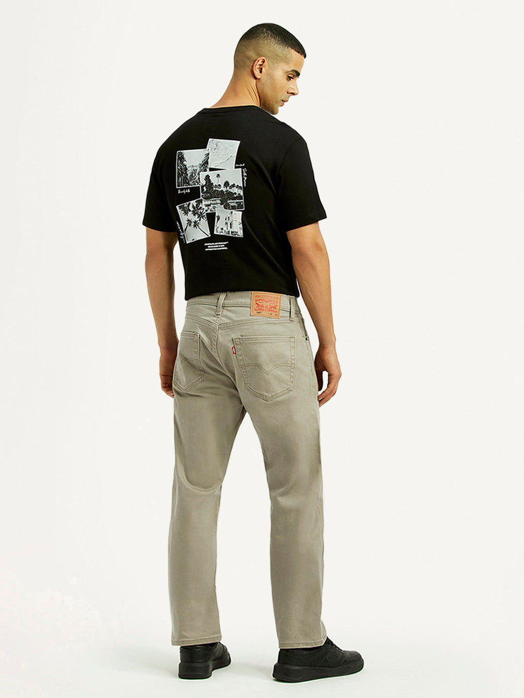 Men's 505 Grey Straight Fit Mid Rise Overdyed Jeans