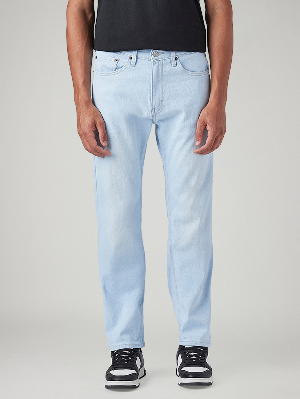 Men's 505 Light Blue Straight Fit Mid Rise Jeans