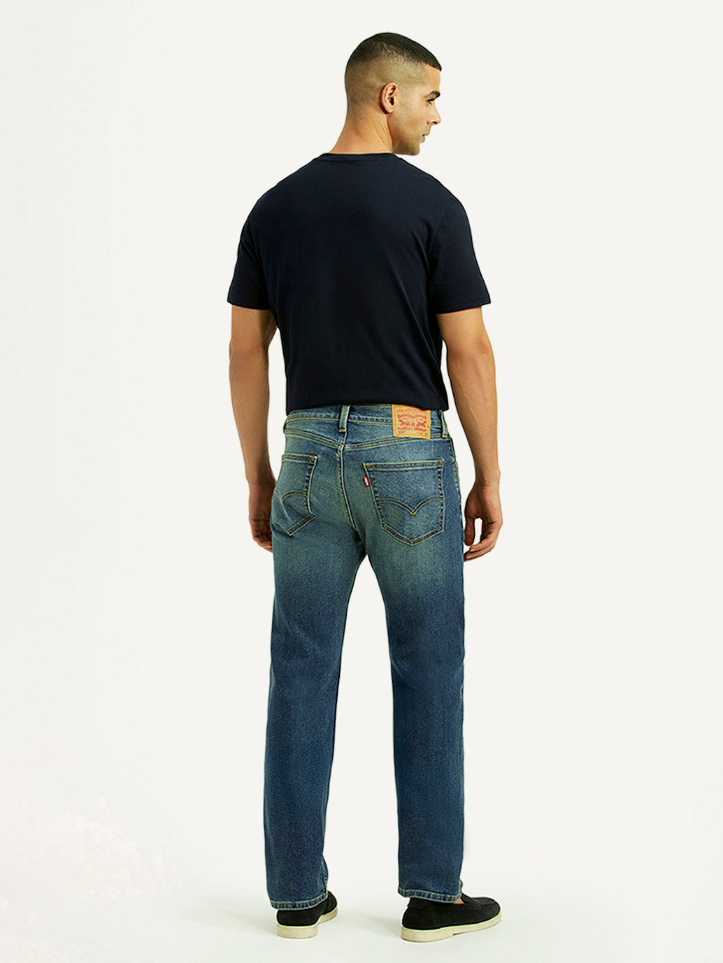 Men's Tinted 505 Blue Straight Fit Mid Rise Jeans