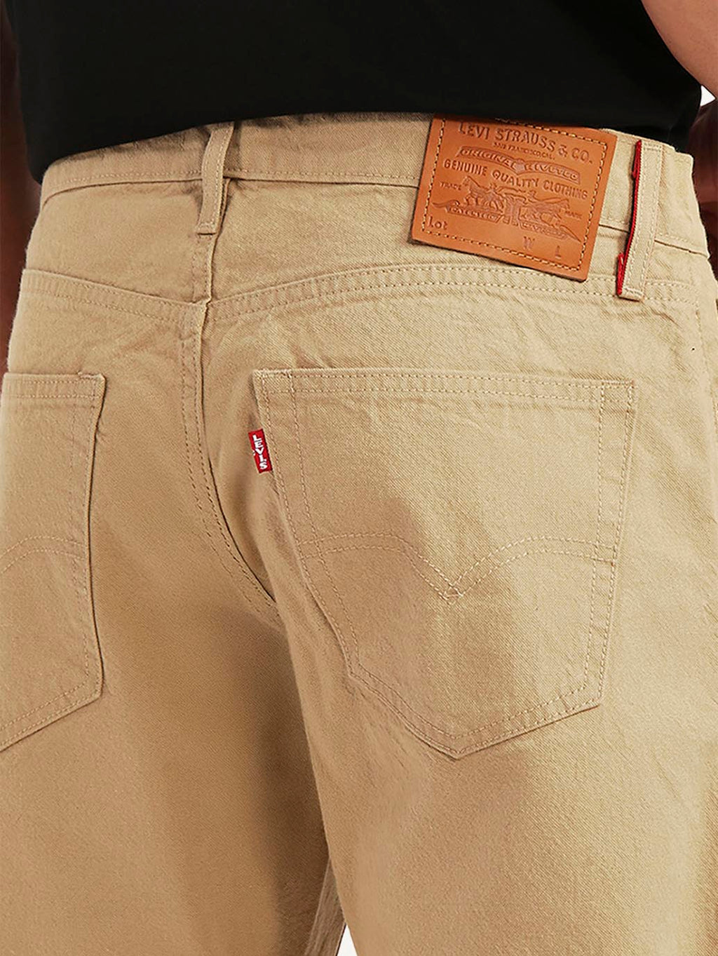 Men's 505 Beige Straight Fit Mid Rise Overdyed Jeans