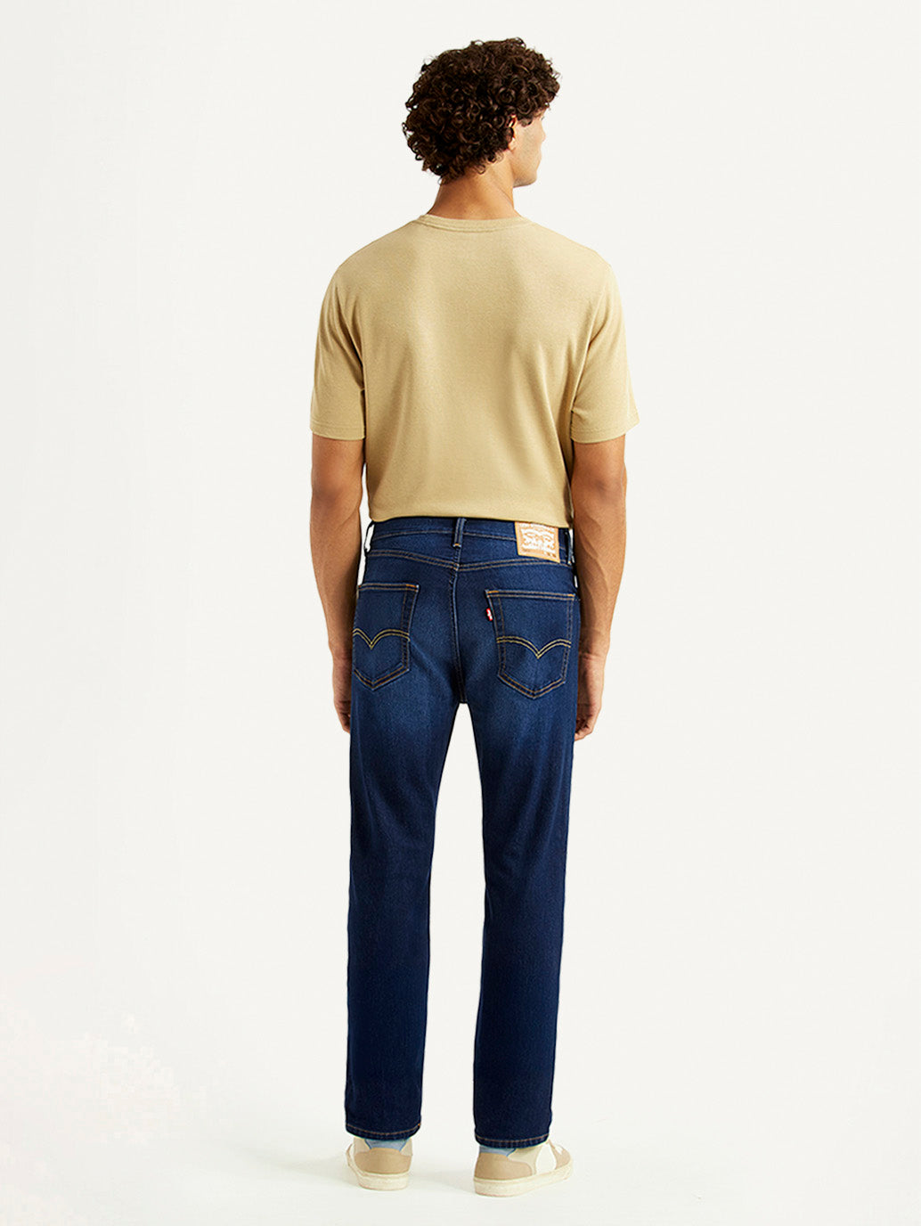 Men's 505 Navy Straight Fit Mid Rise Jeans