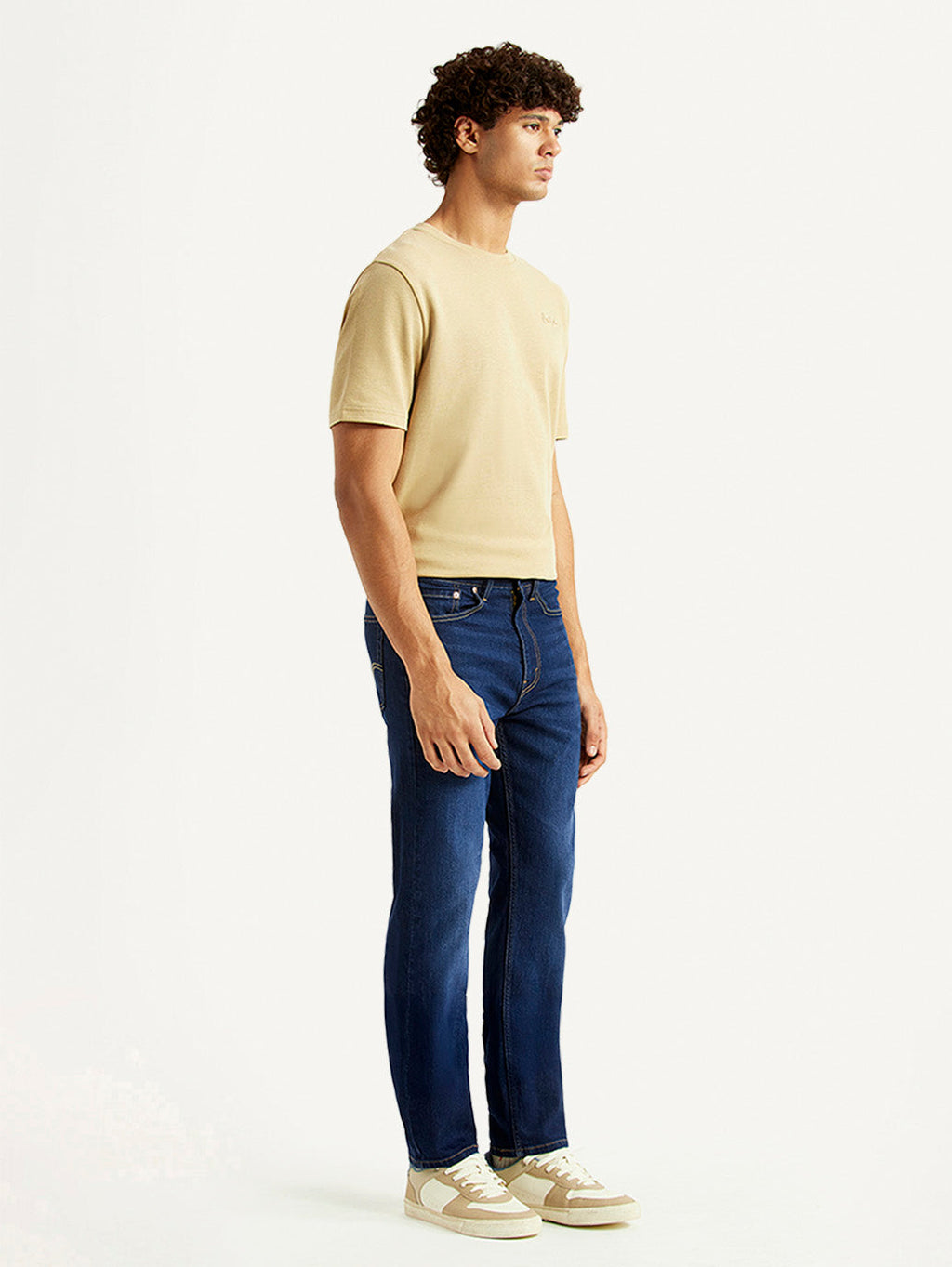 Men's 505 Navy Straight Fit Mid Rise Jeans