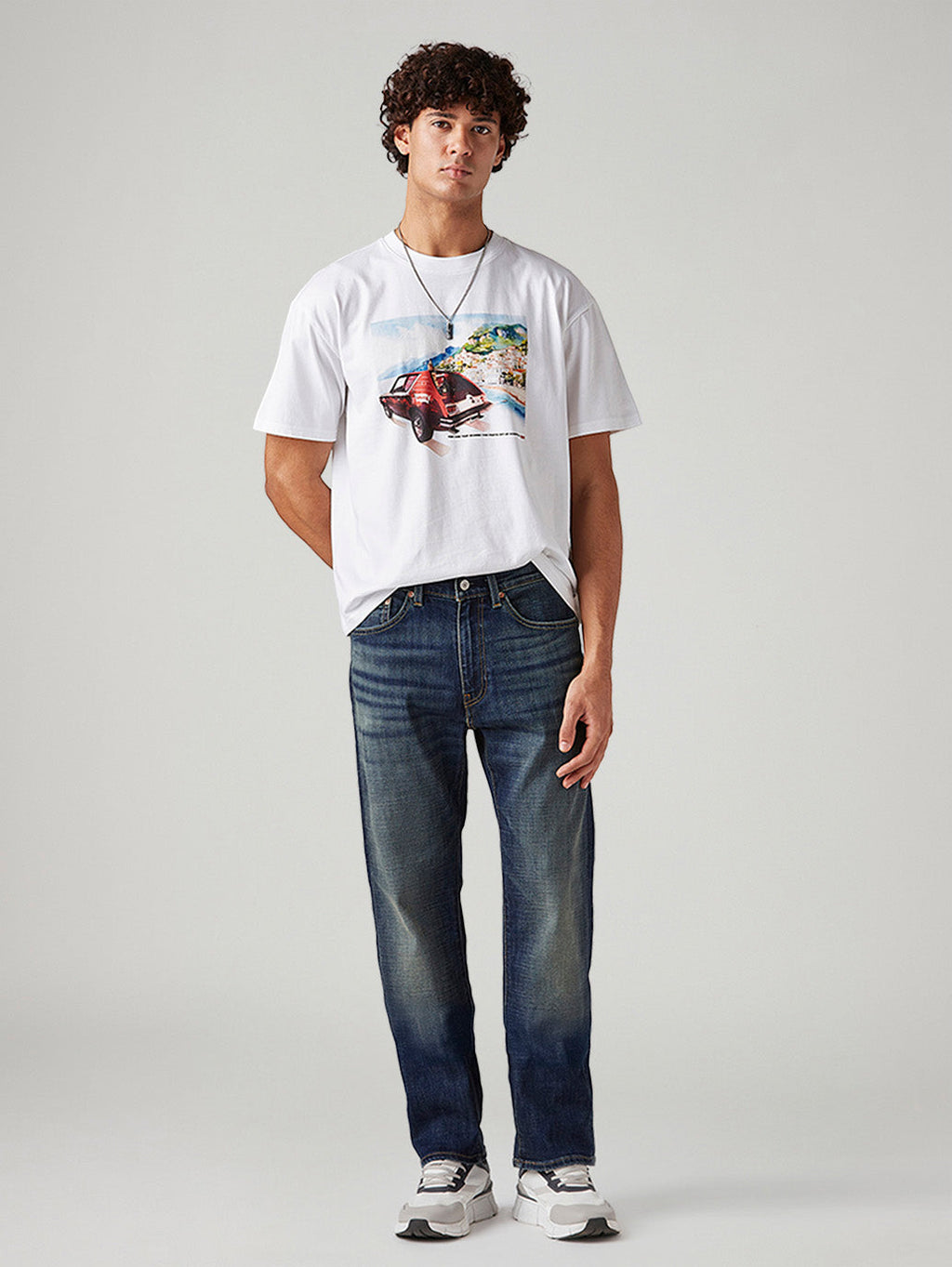 Men's 505 Dark Blue Straight Fit Mid Rise Selvedge Jeans