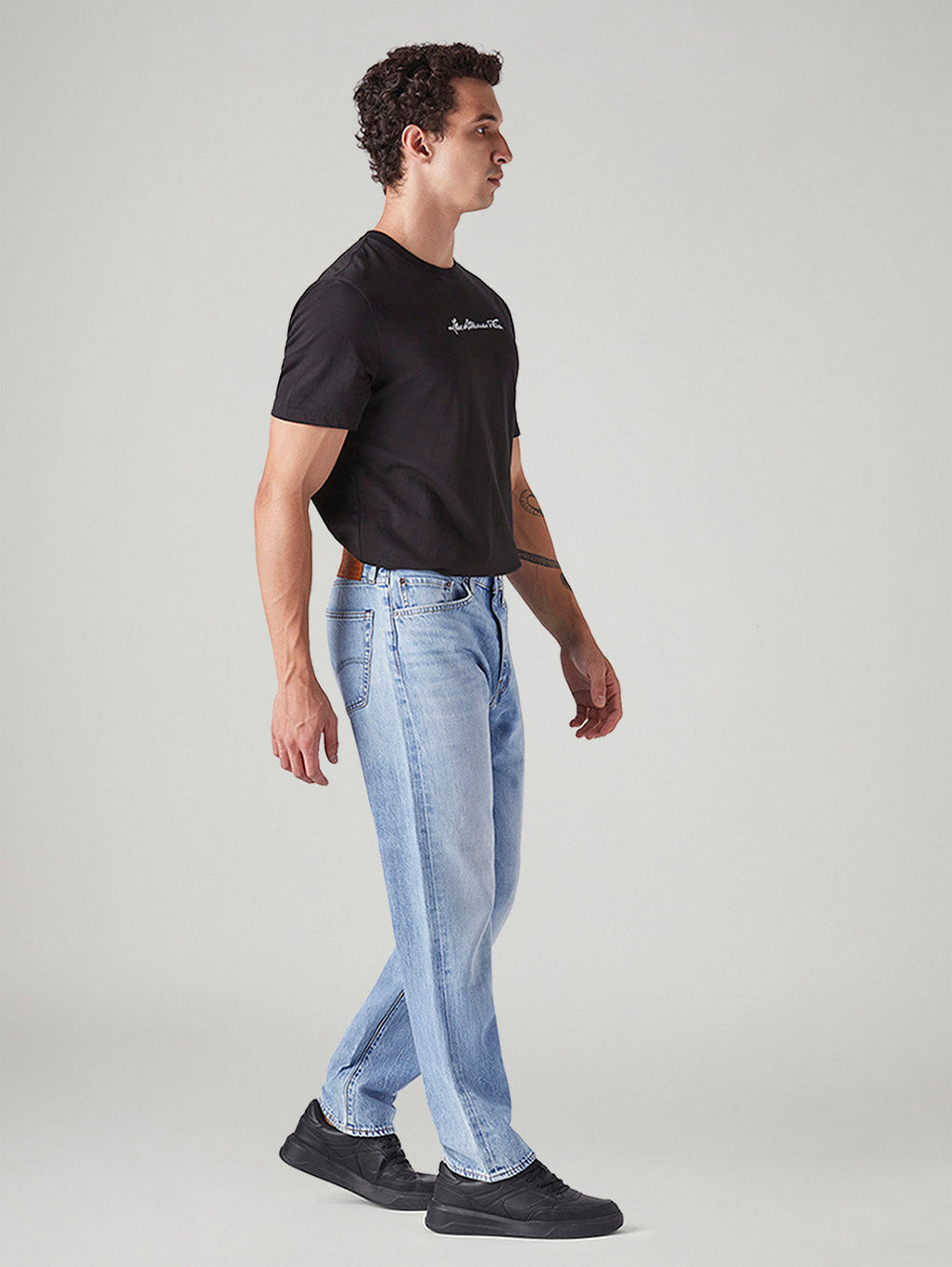 Men's 505 Light Blue Straight Fit Mid Rise Selvedge Jeans