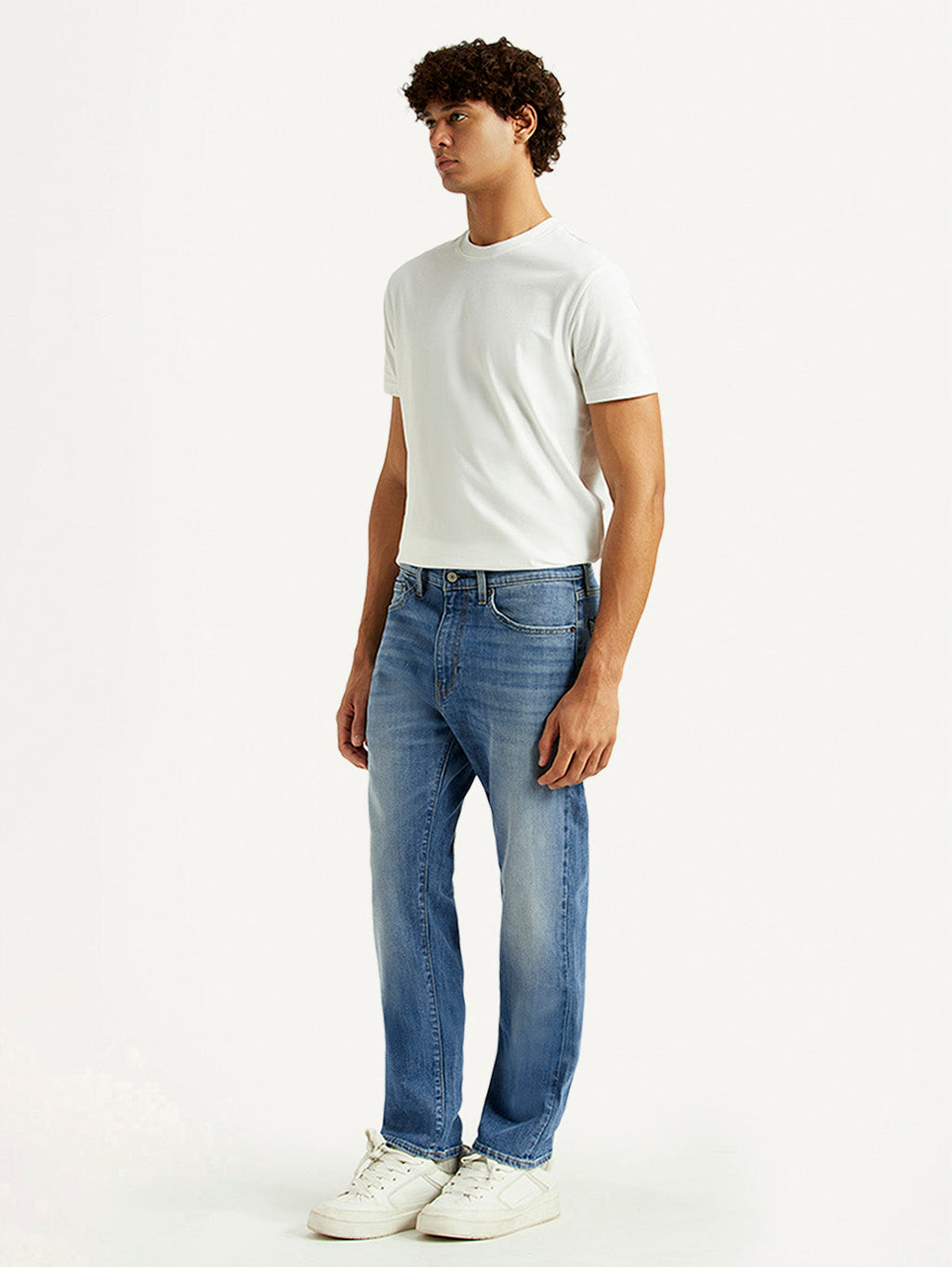 Men's 505 Blue Straight Fit Mid Rise Selvedge Jeans