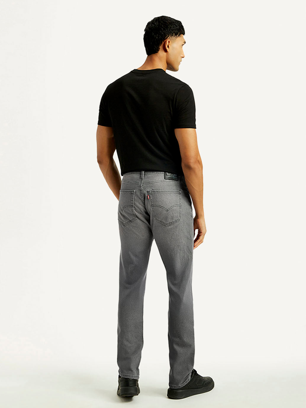 Men's 505 Light Grey Straight Fit Mid Rise Jeans