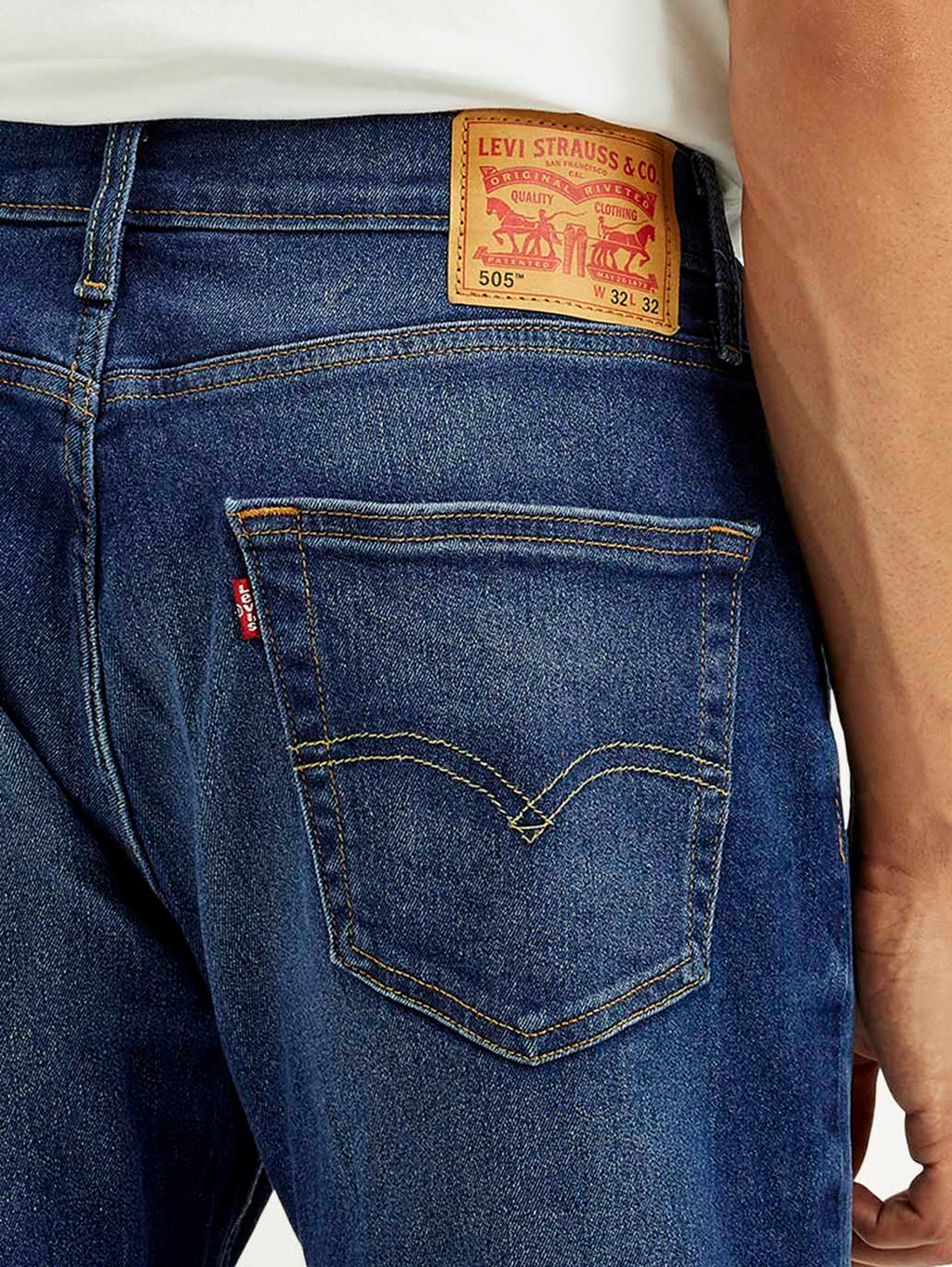 Men's 505 Indigo Straight Fit Mid Rise Jeans