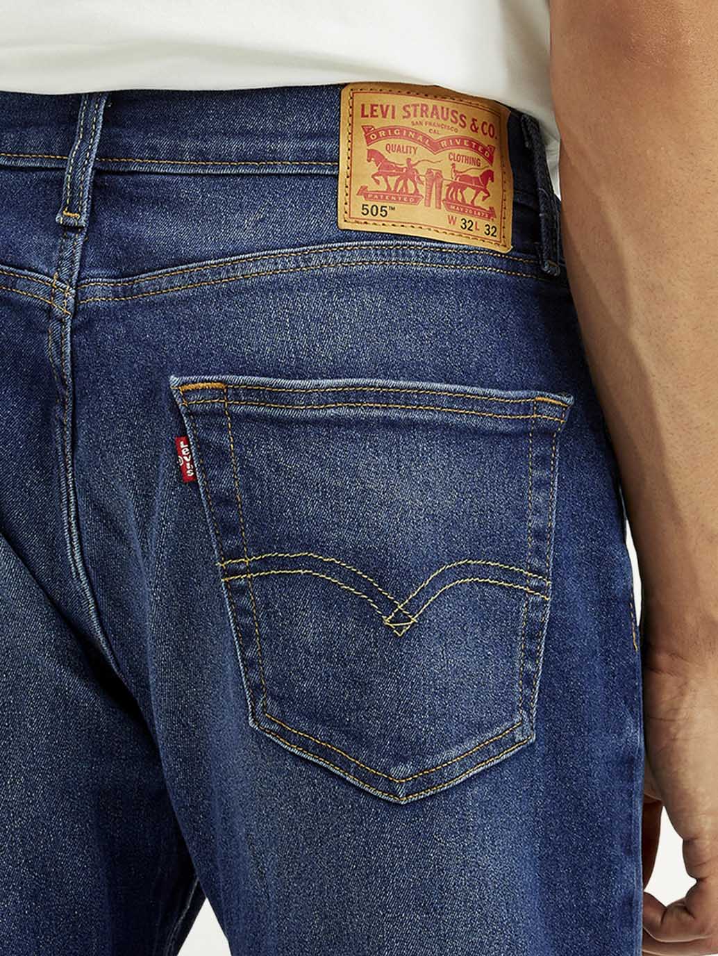 Men's 505 Indigo Straight Fit Mid Rise Jeans
