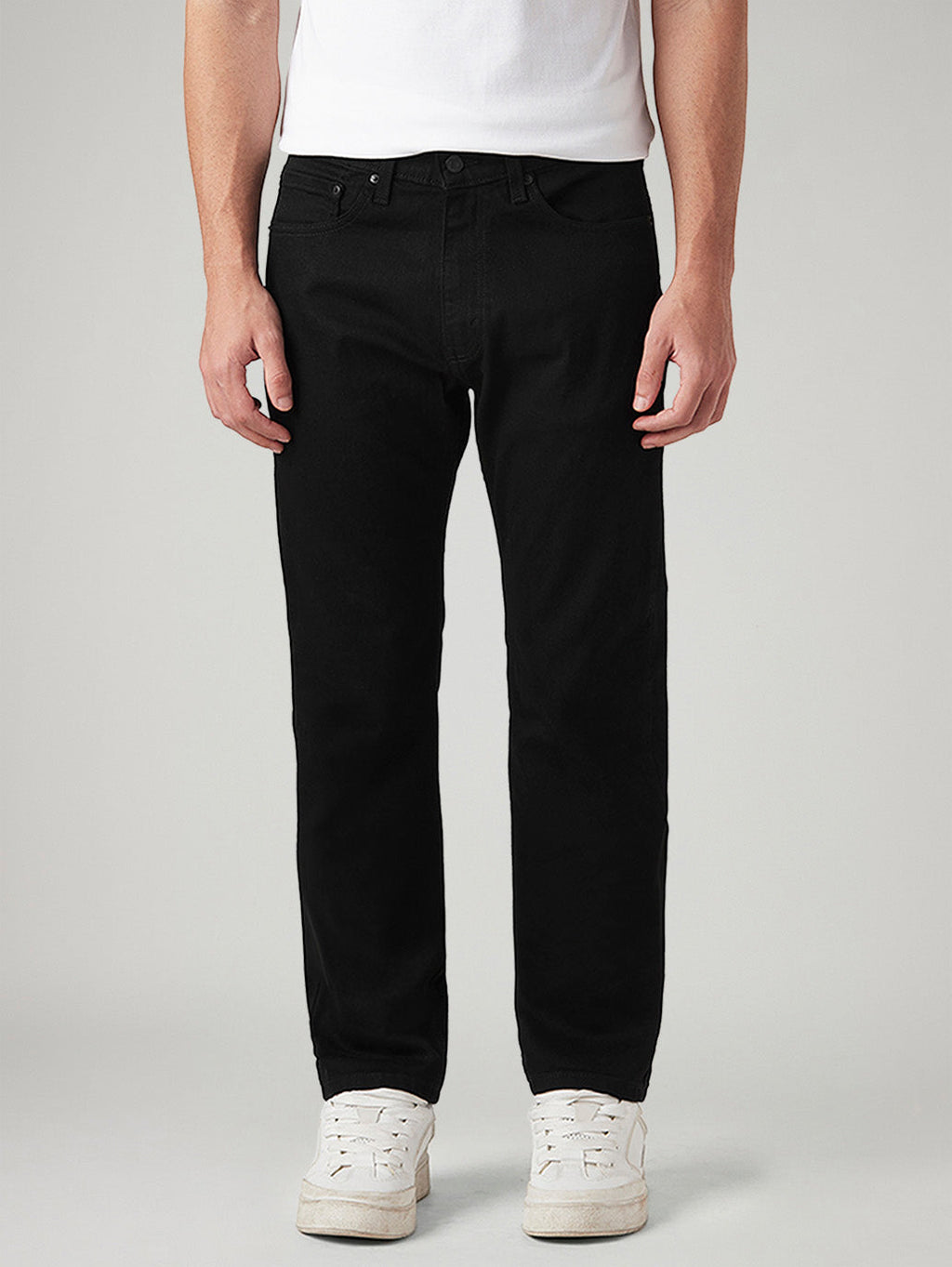 Mens 505 Mid Rise Straight Fit Cotton Stretch Blend Jeans