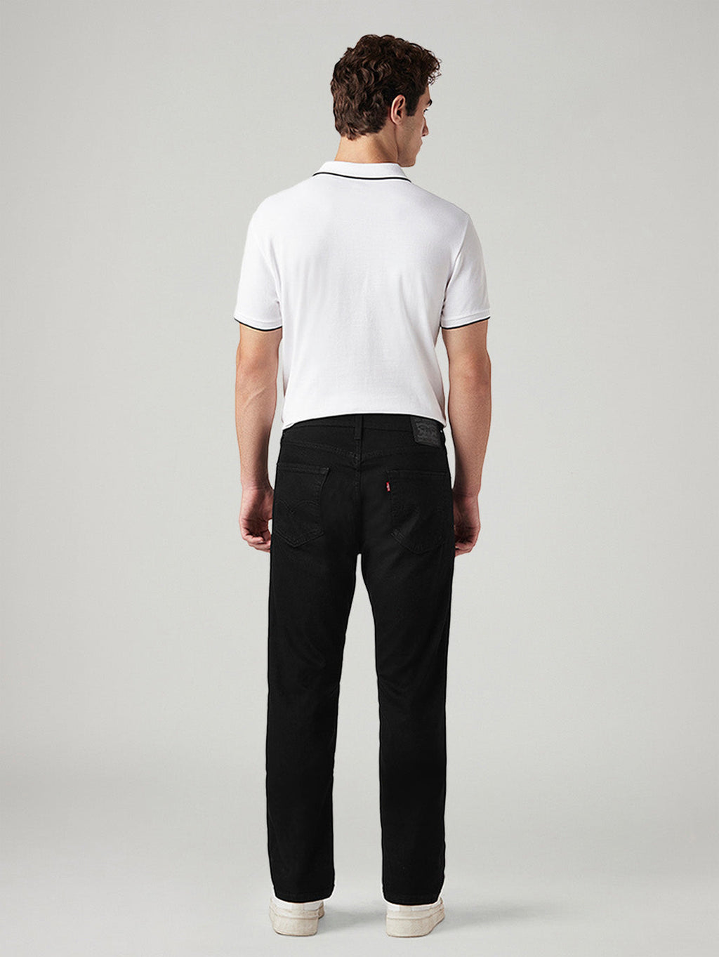 Mens 505 Mid Rise Straight Fit Cotton Stretch Blend Jeans