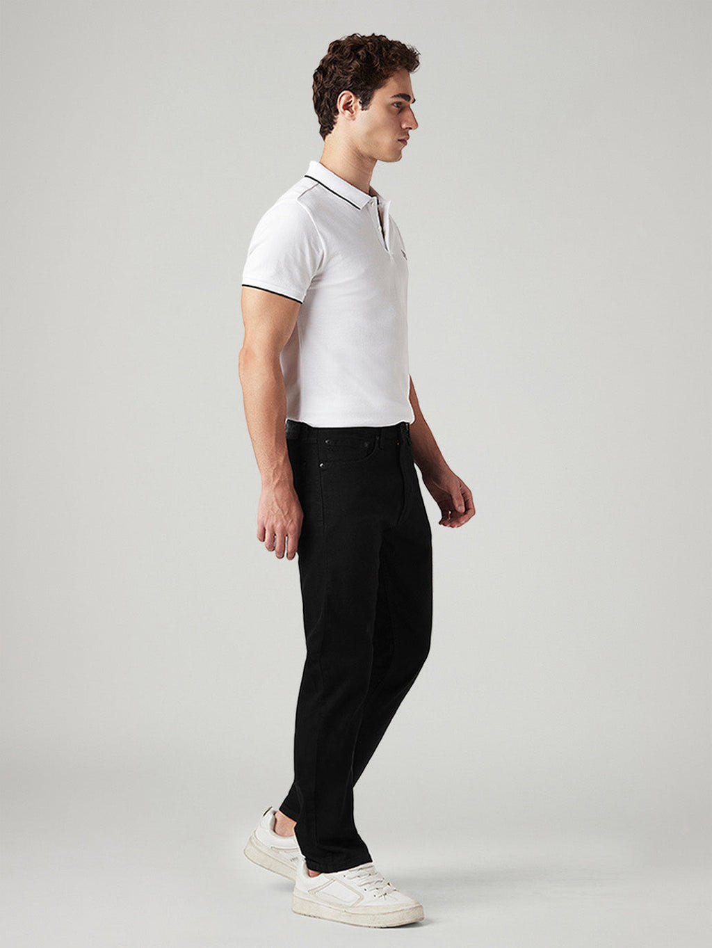 Mens 505 Mid Rise Straight Fit Cotton Stretch Blend Jeans