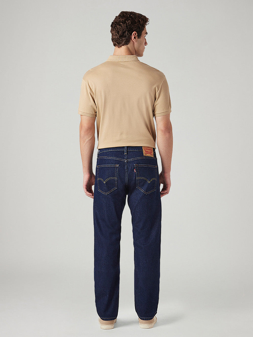 Mens 505 Mid Rise Straight Fit Cotton Stretch Blend Jeans