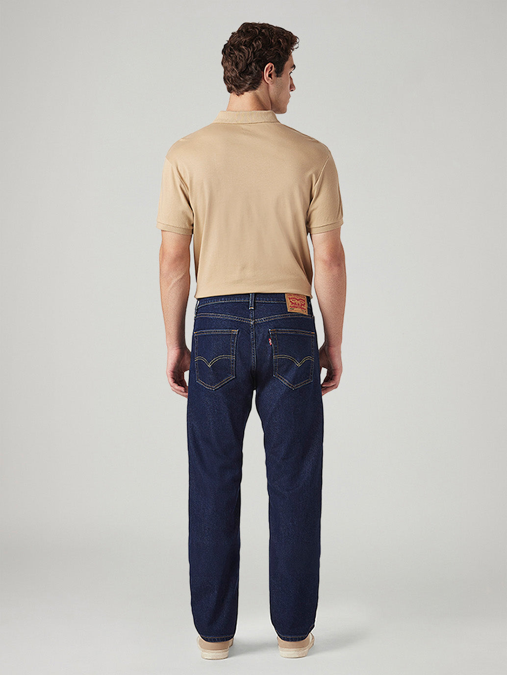 Mens 505 Mid Rise Straight Fit Cotton Stretch Blend Jeans