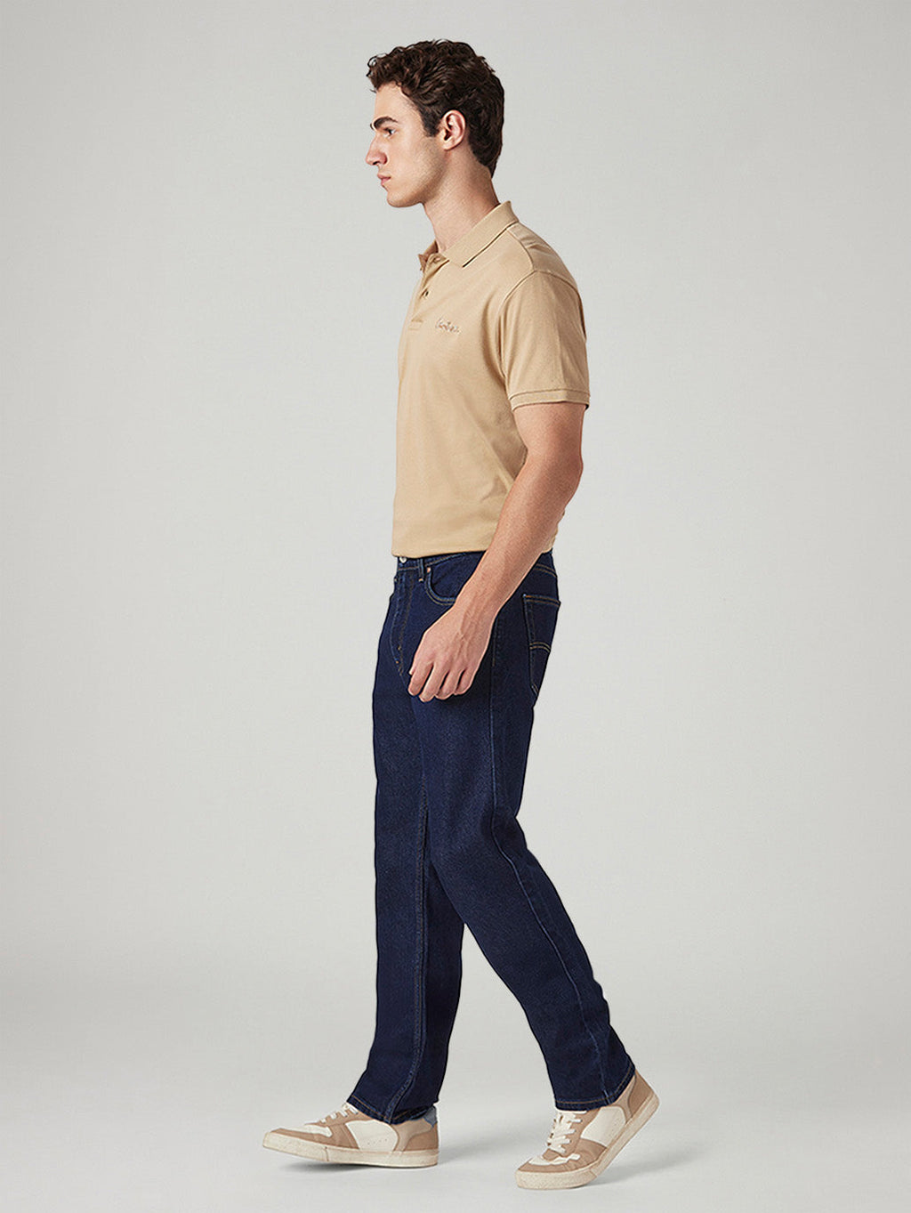 Mens 505 Mid Rise Straight Fit Cotton Stretch Blend Jeans