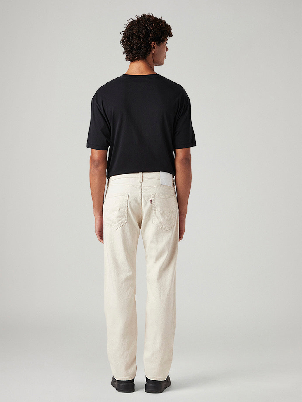 Men's 505 Cream Straight Fit Mid Rise Linen Jeans