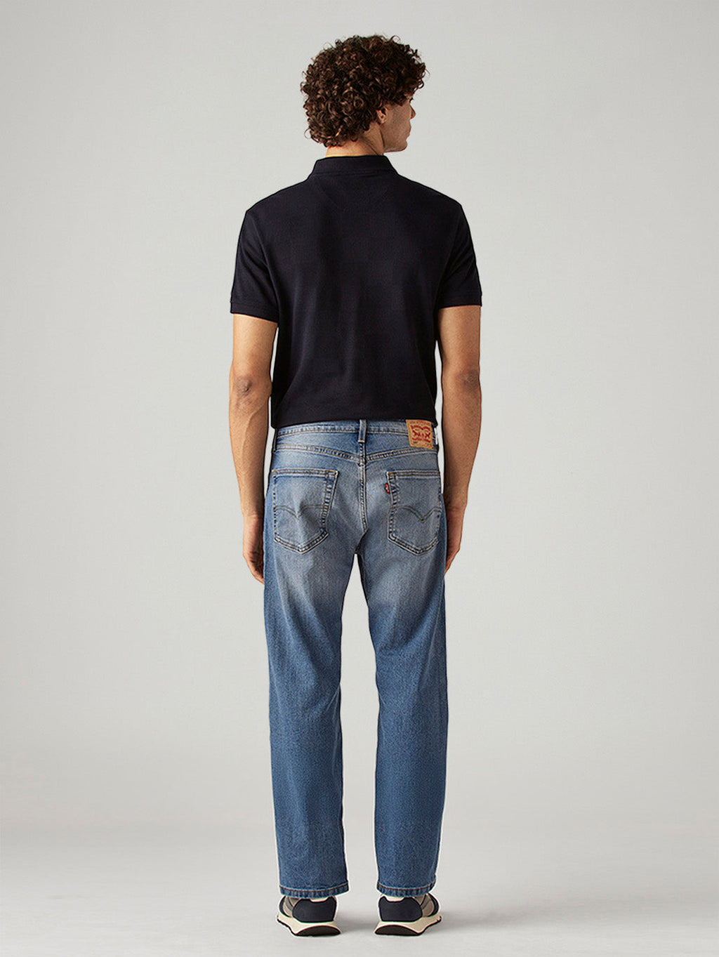 Men's 505 Blue Straight Fit Mid Rise Jeans