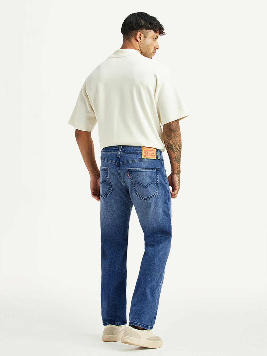 Men's 505 Blue Straight Fit Hyper Stretch Jeans