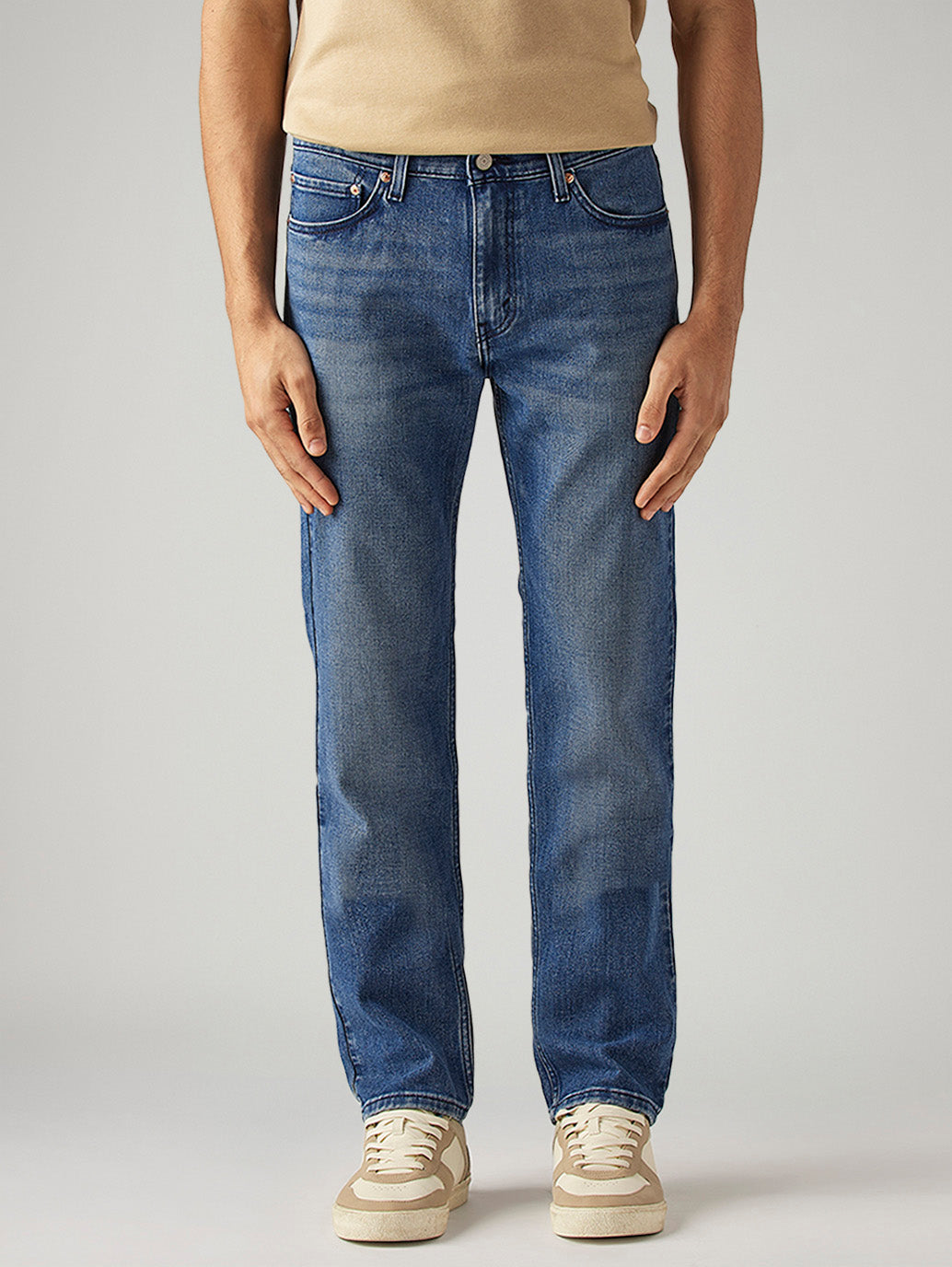 Men's 505 Blue Straight Fit Hyper Stretch Jeans