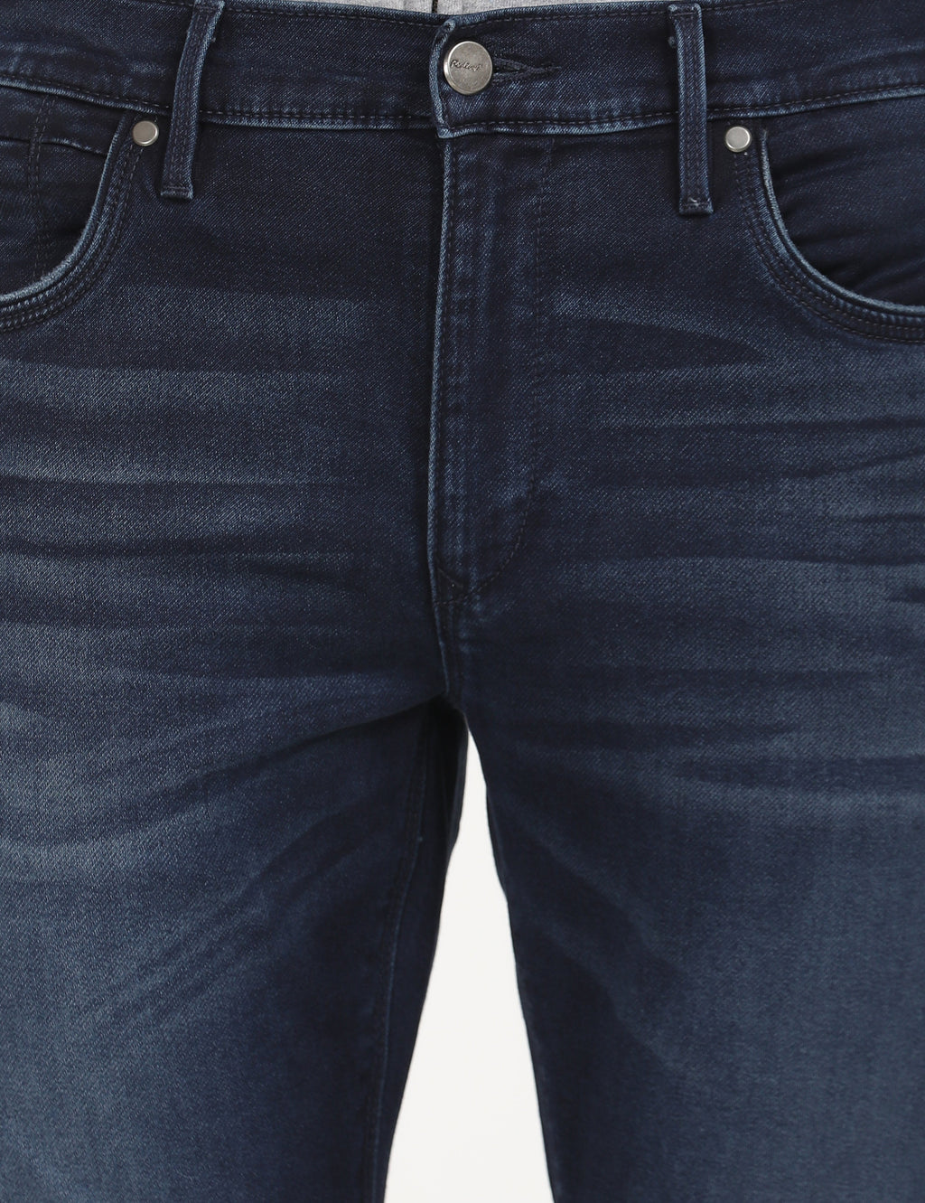 Men's Redloop 512 Navy Blue Slim Tapered Fit Mid Rise Jeans
