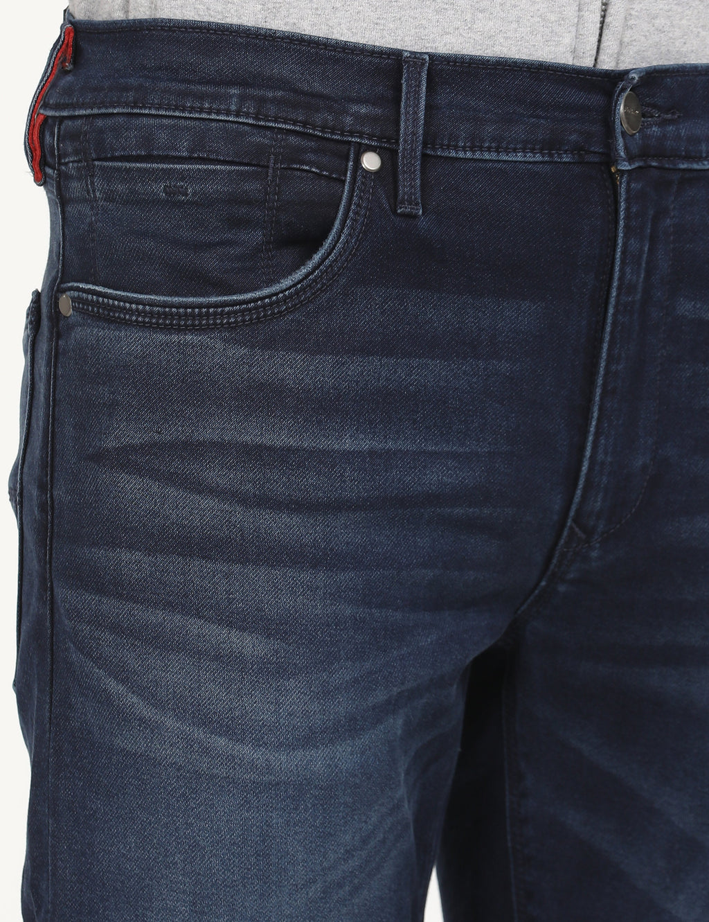 Men's Redloop 512 Navy Blue Slim Tapered Fit Mid Rise Jeans