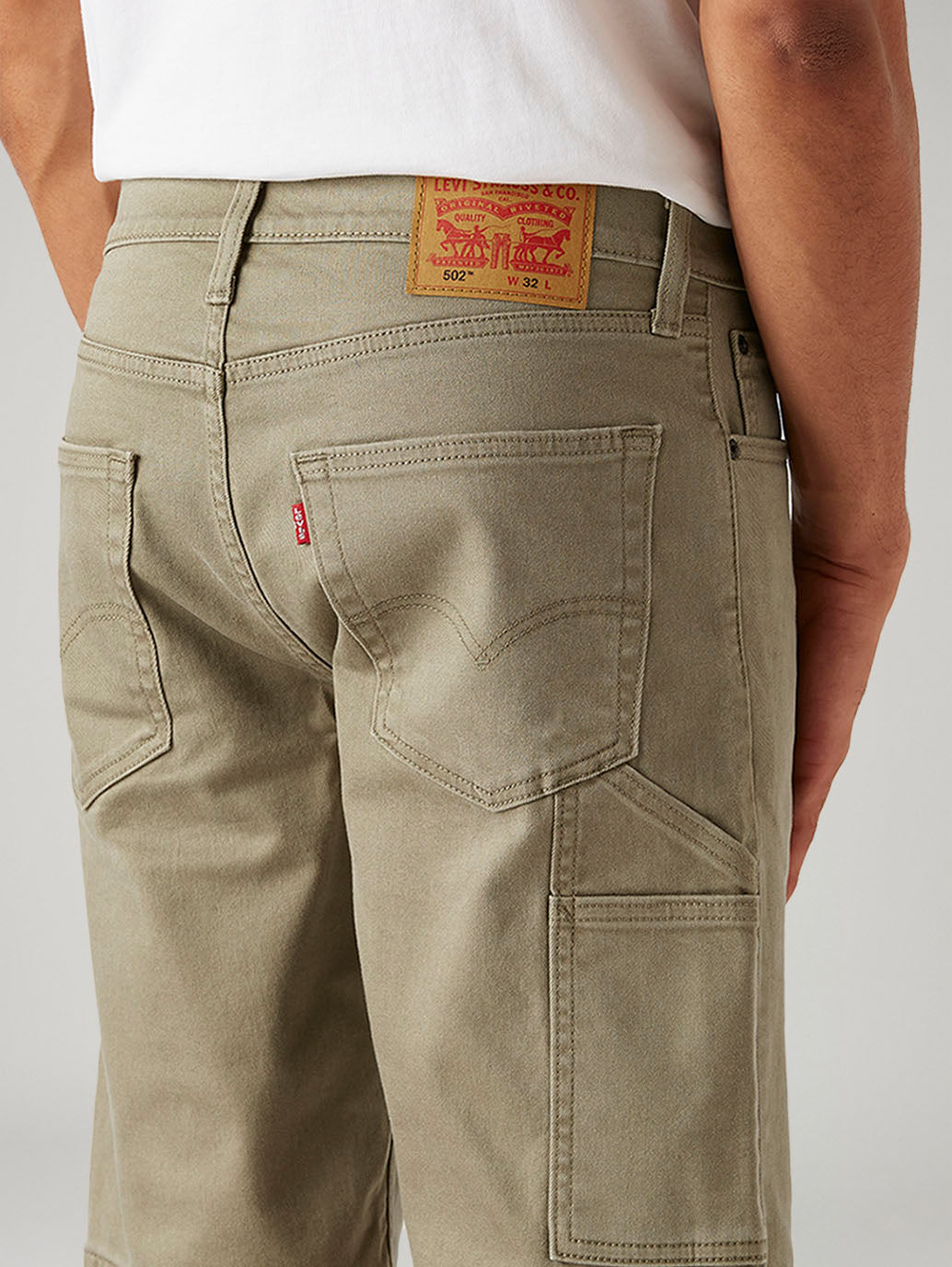 Men's 502 Taupe Tapered Fit Mid Rise Shorts