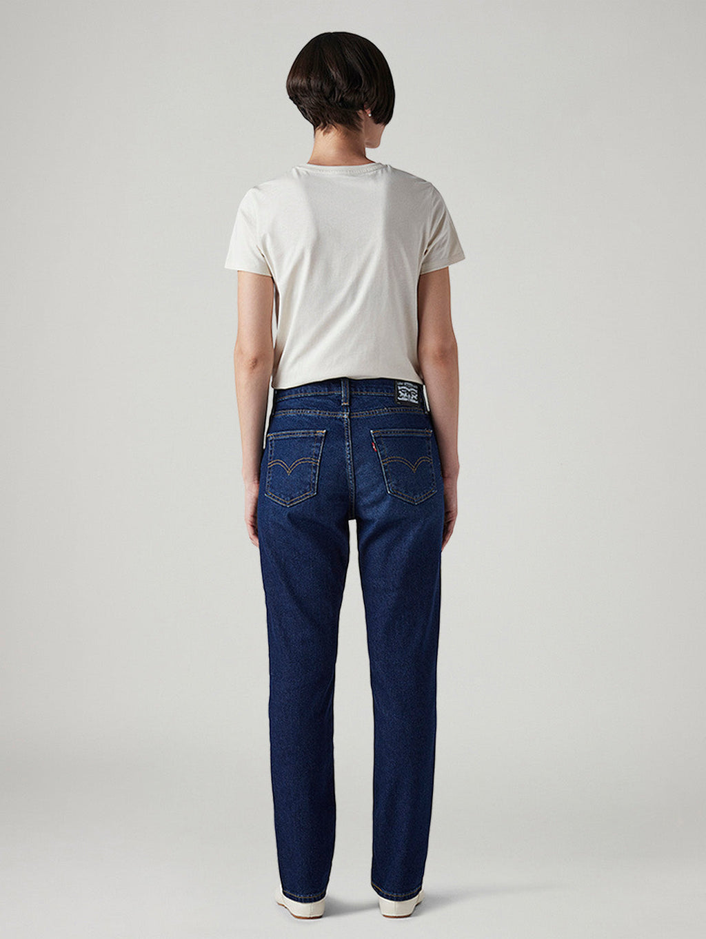 Women's 724 Dark Indigo Slim Straight Fit High Rise Tinted Jeans