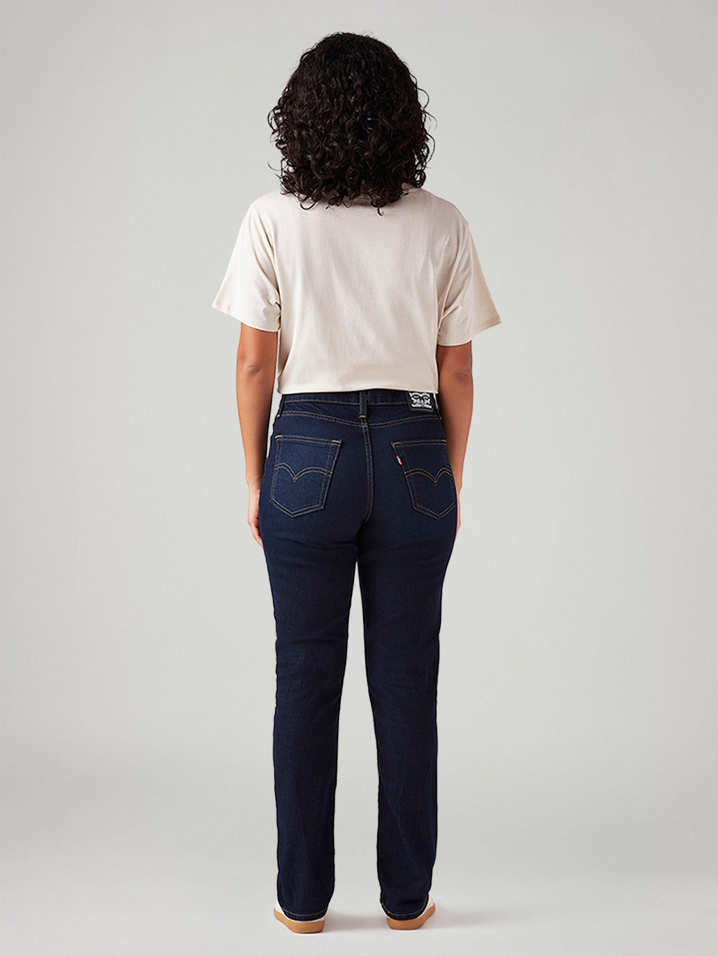 Women's 724 Dark Blue Slim Straight Fit High Rise Jeans