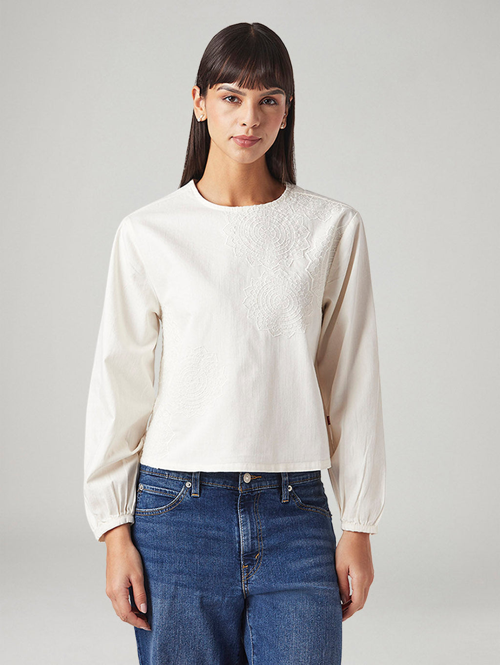 Women's Embroidered Regular Fit Top