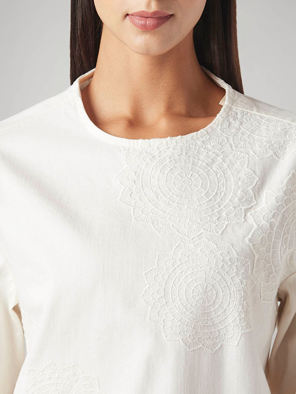 Women's Embroidered Regular Fit Top